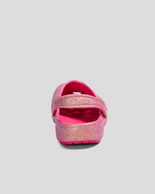 Crocs Kids' Classic Glitter Clogs for Unisex
