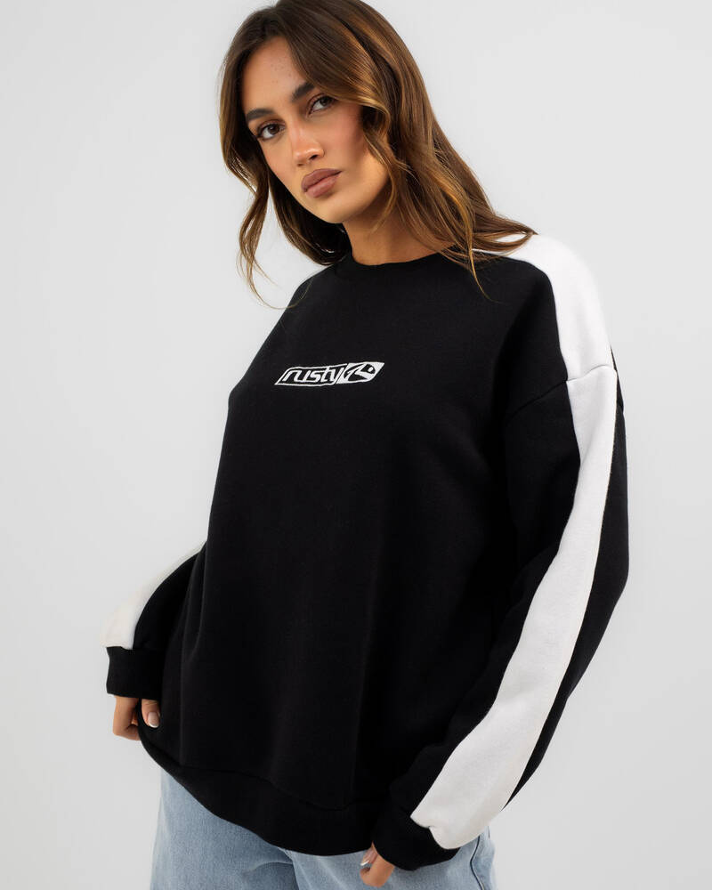 Rusty Racing Stripes Sweatshirt for Womens