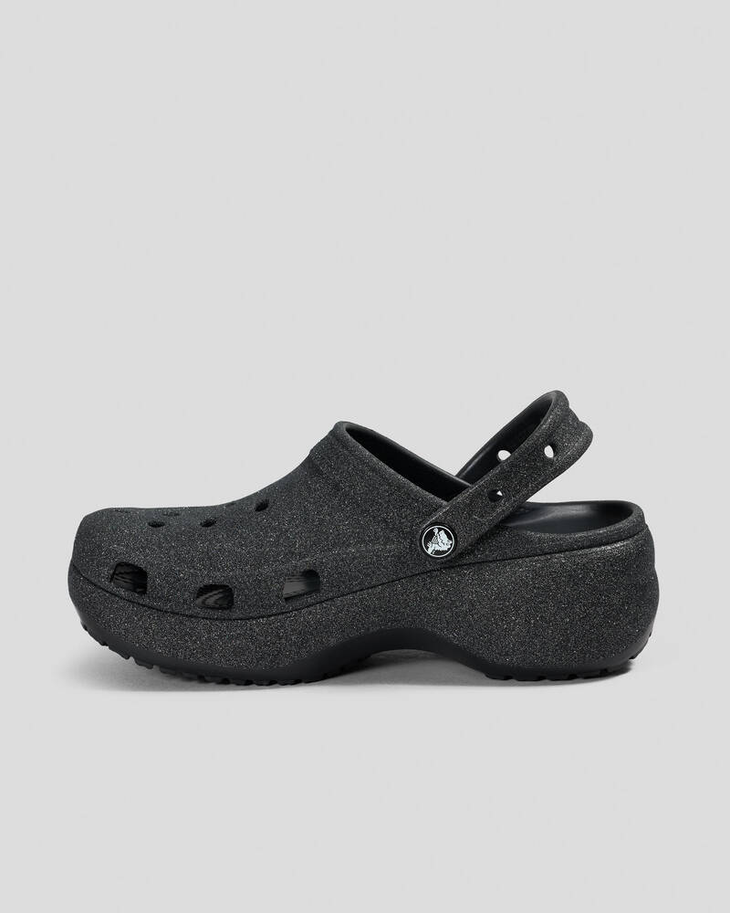 Crocs Platform Glitter Clogs for Unisex