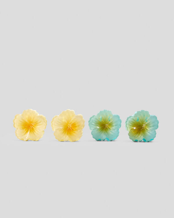 Karyn In LA Baby Hibiscus Flower Hair Claw Clip for Womens
