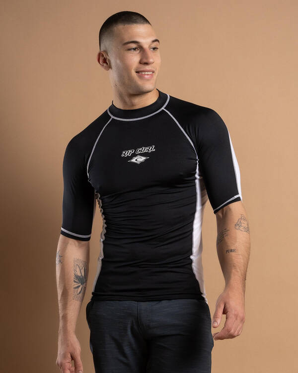 Rip Curl Fade Out Short Sleeve Rash Vest for Mens