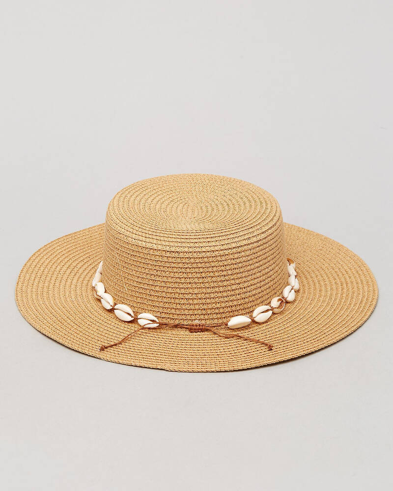Mooloola Shell Boater Hat for Womens