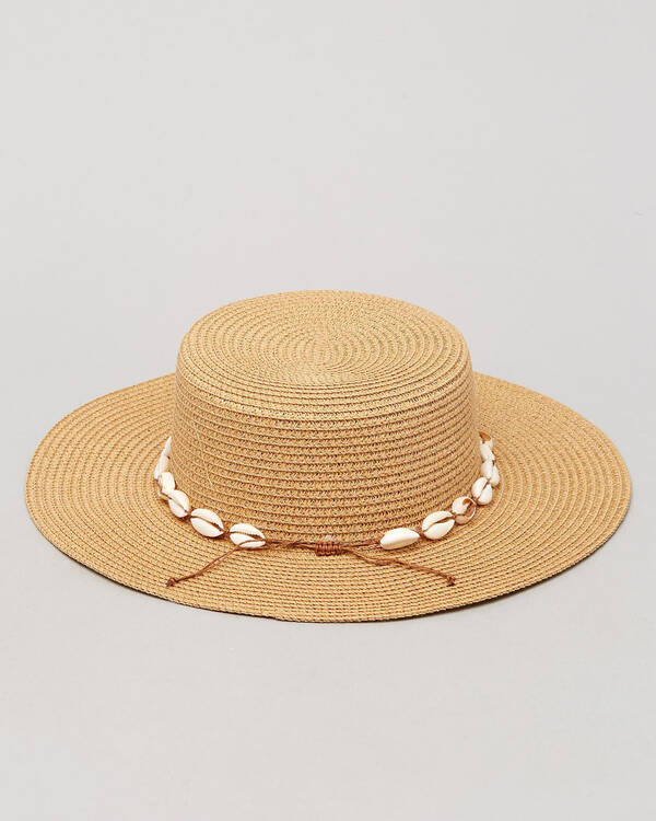 Mooloola Shell Boater Hat for Womens