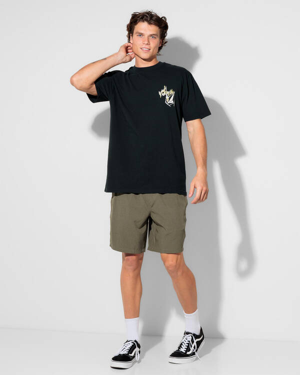 Volcom Stones Elastic Waist Hybrid Shorts for Mens