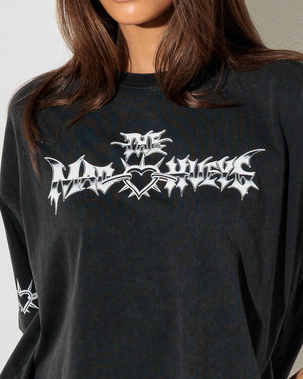 The Mad Hueys Metal Heart Oversized T-Shirt for Womens