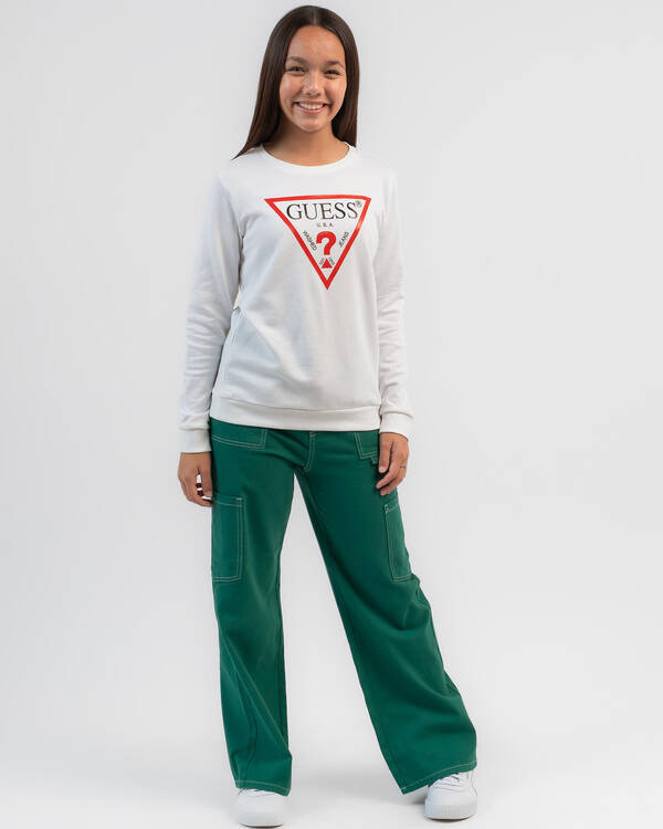GUESS Girls' Core Sweatshirt for Womens