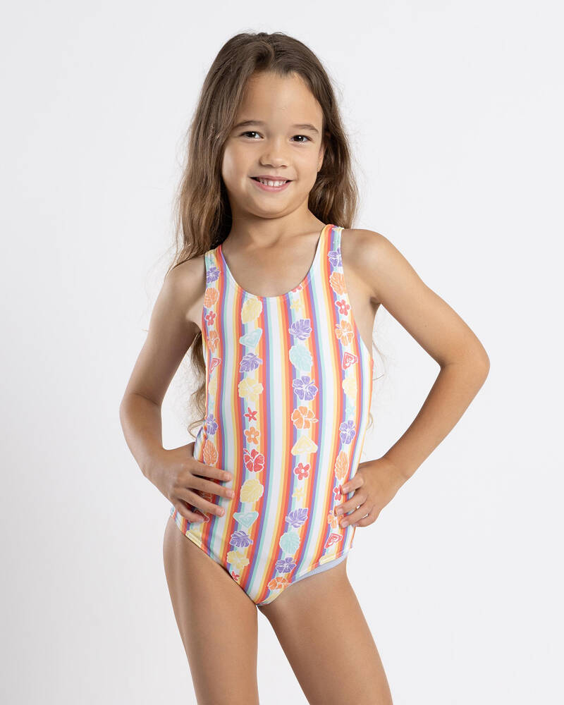 Roxy Toddlers' Rainbow Bay Stripe One Piece Swimsuit for Womens