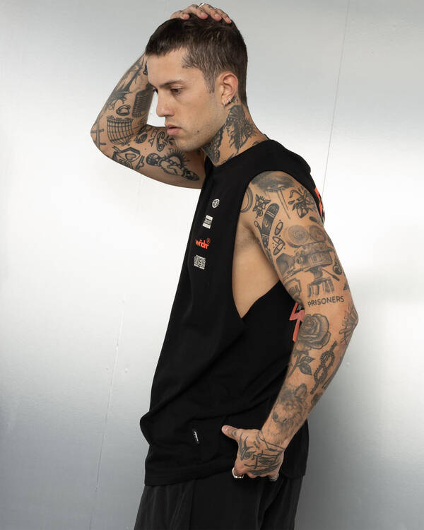 Wndrr High Sign Muscle Tank for Mens