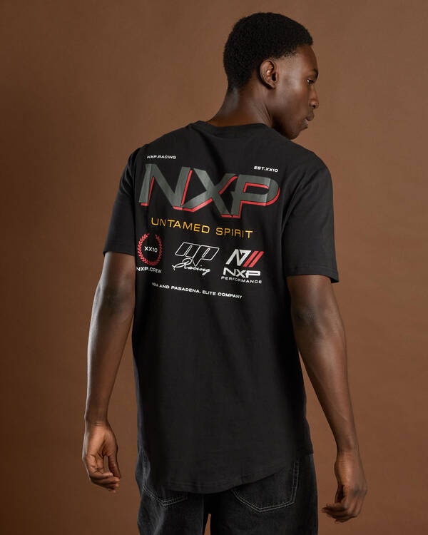 Nena & Pasadena Reverse Dual Curved T-Shirt for Mens