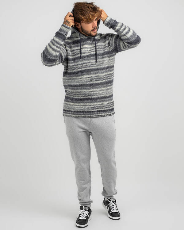 Skylark Strip Back Hooded Knit Jumper for Mens