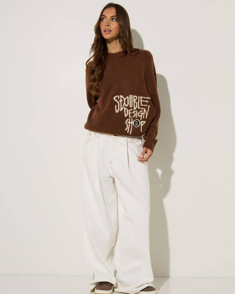 S-Double Placement Knit Jumper for Womens