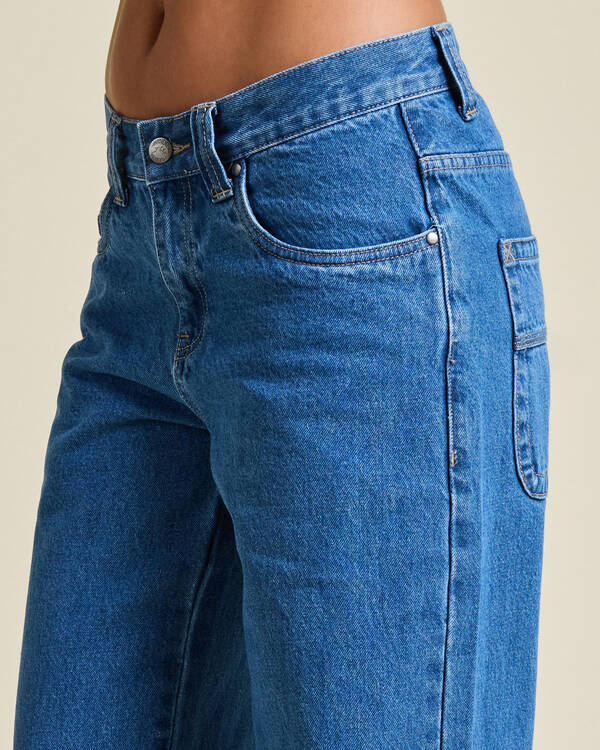 Rusty Wendy Wide Low Jeans for Womens