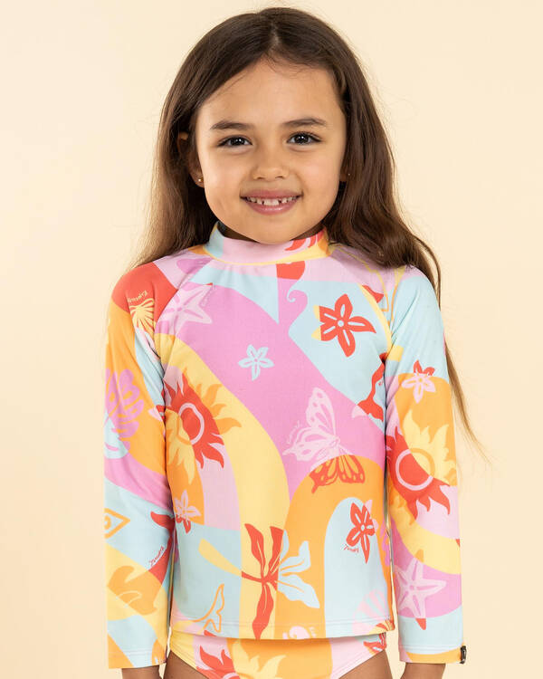 Rip Curl Toddlers' Island Days Long Sleeve Rash Vest Set for Womens