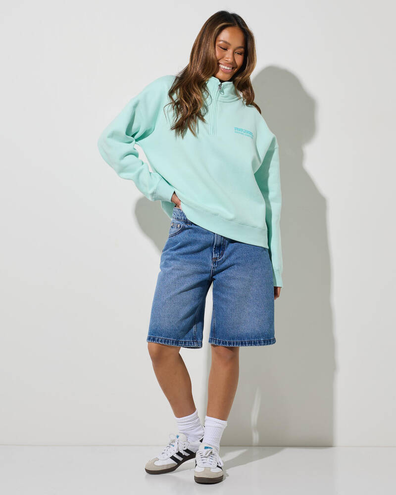Rip Curl Surf Puff Quarter Zip Sweatshirt for Womens