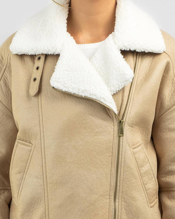 Ava And Ever Frenchy Faux Leather Jacket for Womens
