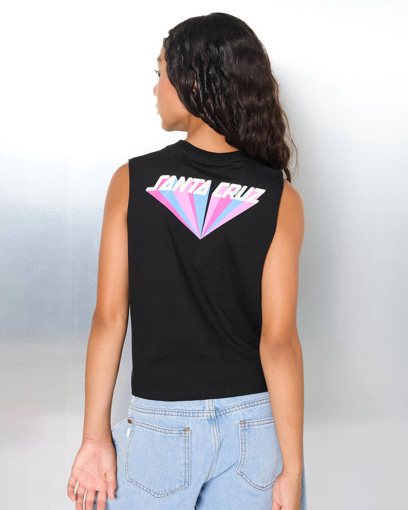 Santa Cruz Girls' SC Delta Strip Chest Muscle Tank Top for Womens