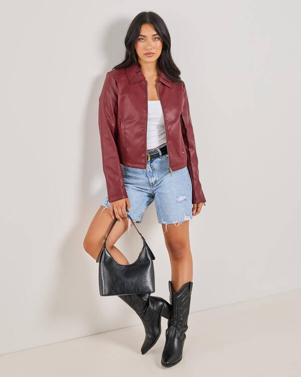 Ava And Ever Izzy Faux Leather Jacket for Womens