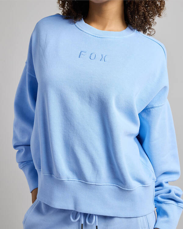 Fox Wordmark OV Fleece Crew Sweatshirt for Womens