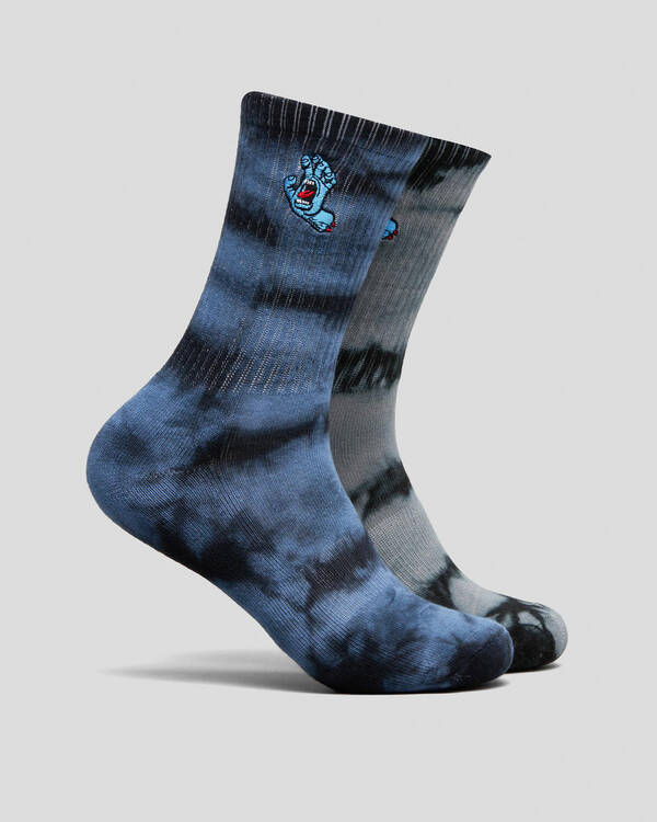 Santa Cruz Boys' Screaming Hand Crew Socks 2 Pack for Mens