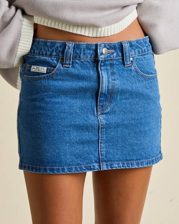Rusty Mavericks Low Rise Denim Mini Skirt for Womens