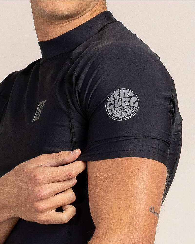 Rip Curl Search Performance Short Sleeve Rash Vest for Mens