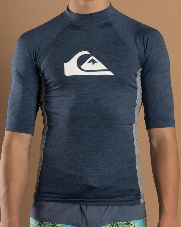 Quiksilver Boys' Everyday UPF50 Comp Short Sleeve Rash Vest for Mens