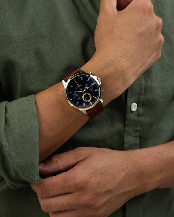 Tommy Hilfiger Ryder Leather Watch for Mens