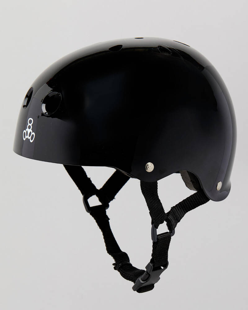 Triple 8 Black Gloss Helmet for Unisex