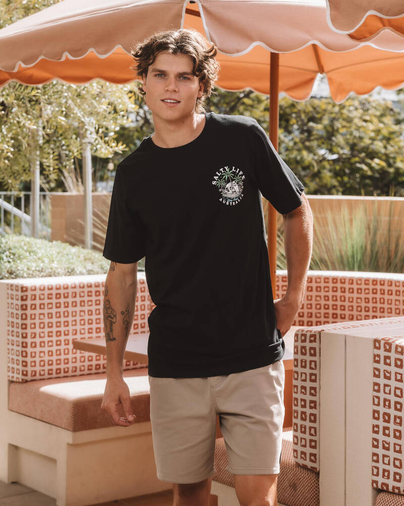 Salty Life Skull Cove T-Shirt for Mens
