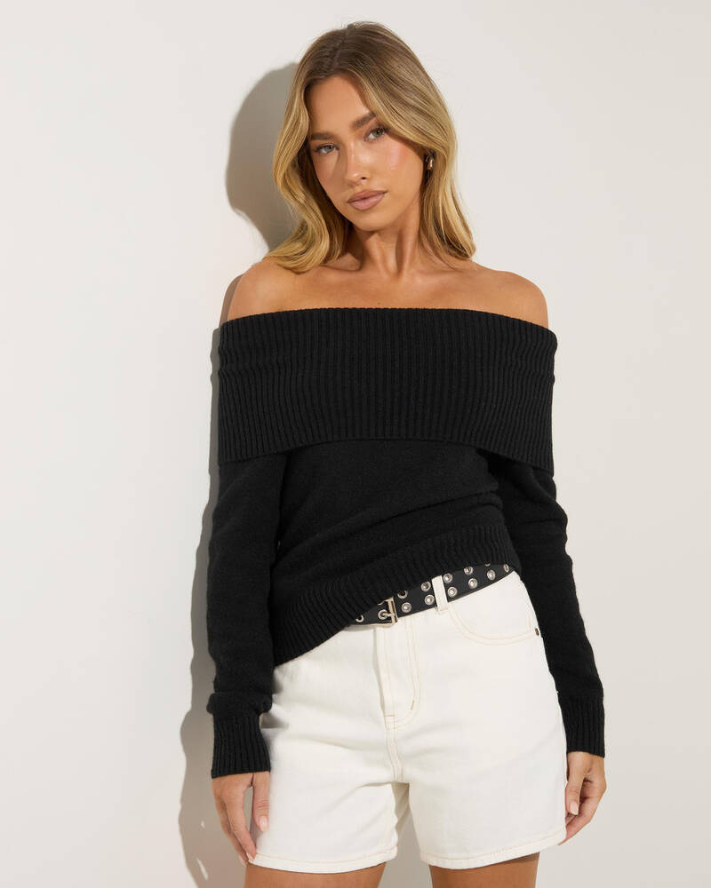 Mooloola Toni Off Shoulder Knit Top for Womens