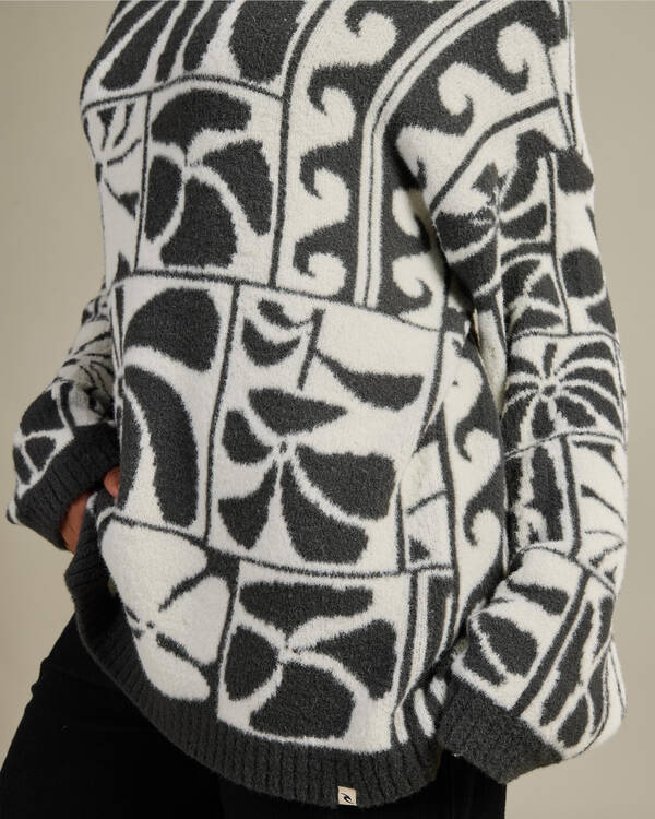 Rip Curl AOTS-TY Williams Oceanic Jacquard Crew Knit Sweater for Womens