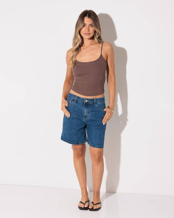 Mooloola Basic Fine Rib Cami Top for Womens