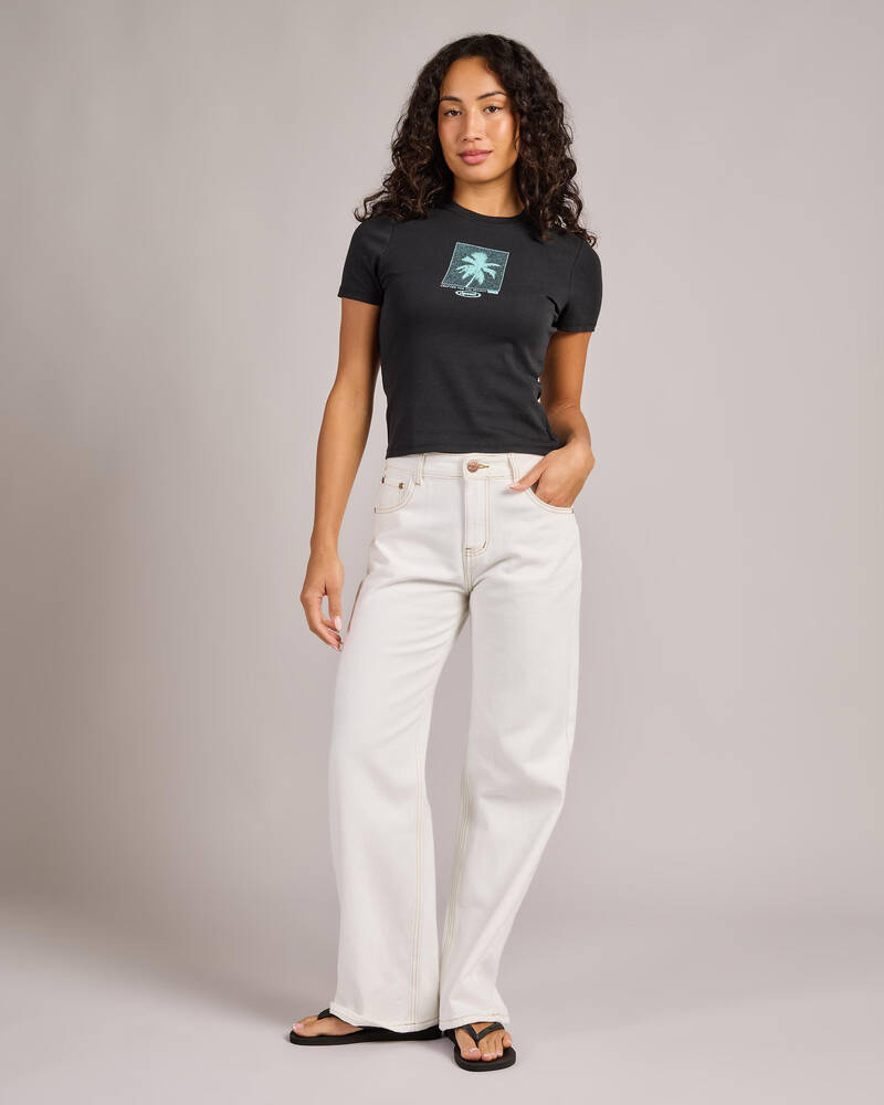Rip Curl Neon Palm Fitted T-Shirt for Womens