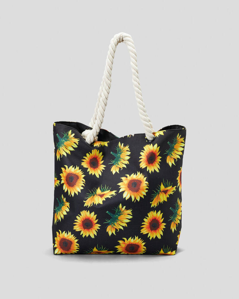 Mooloola Sunflower Time Beach Bag for Womens