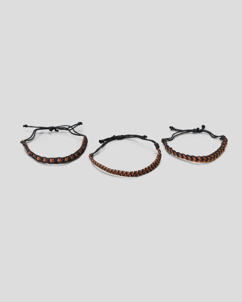 Classics 77 3 Plaited Cord Combo Bracelet Pack for Mens