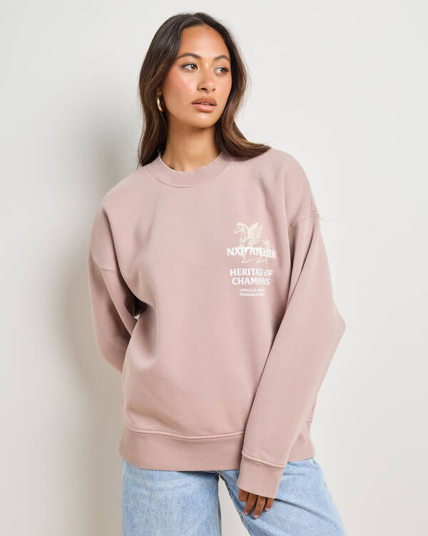 Nena & Pasadena Women's Heritage Box Fit Sweatshirt for Womens