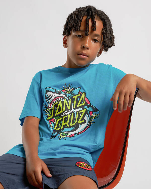 Santa Cruz Boys' Shark Dot Front T-Shirt for Mens