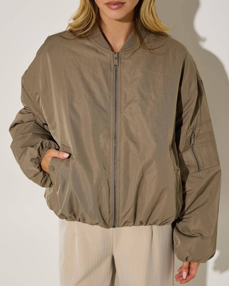 Pink Diamond Baseline Puffer Jacket for Womens