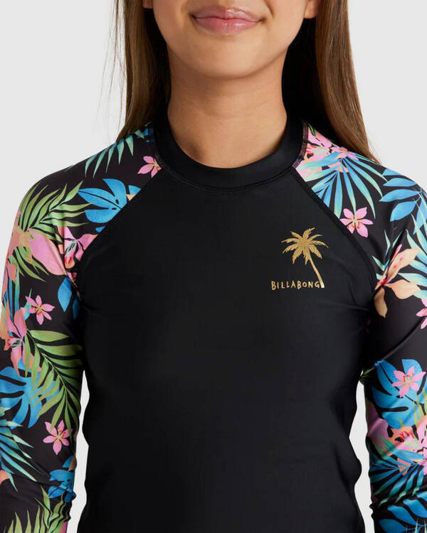 Billabong Girls' In Da Jungle Long Sleeve Rash Vest for Womens
