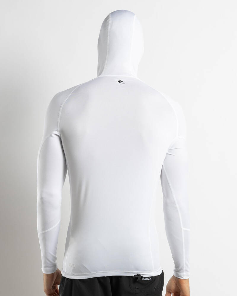 Rip Curl Stack UPF Performance Hood Long Sleeve Rash Vest for Mens
