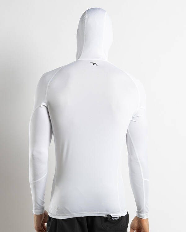 Rip Curl Stack UPF Performance Hood Long Sleeve Rash Vest for Mens
