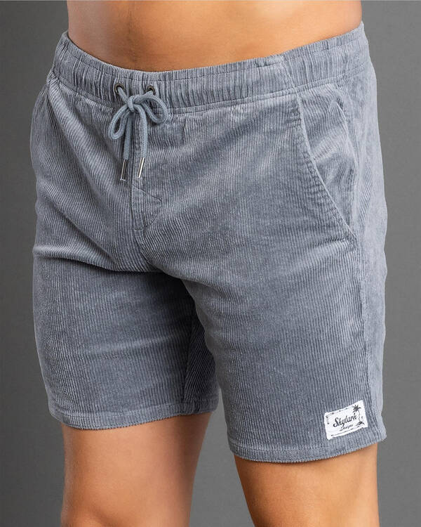 Skylark Texture Elastic Waist Shorts for Mens