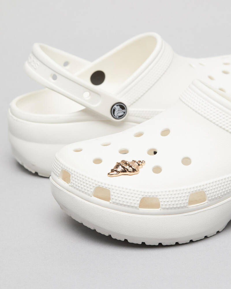 Crocs Gold Sea Shell Jibbitz for Unisex