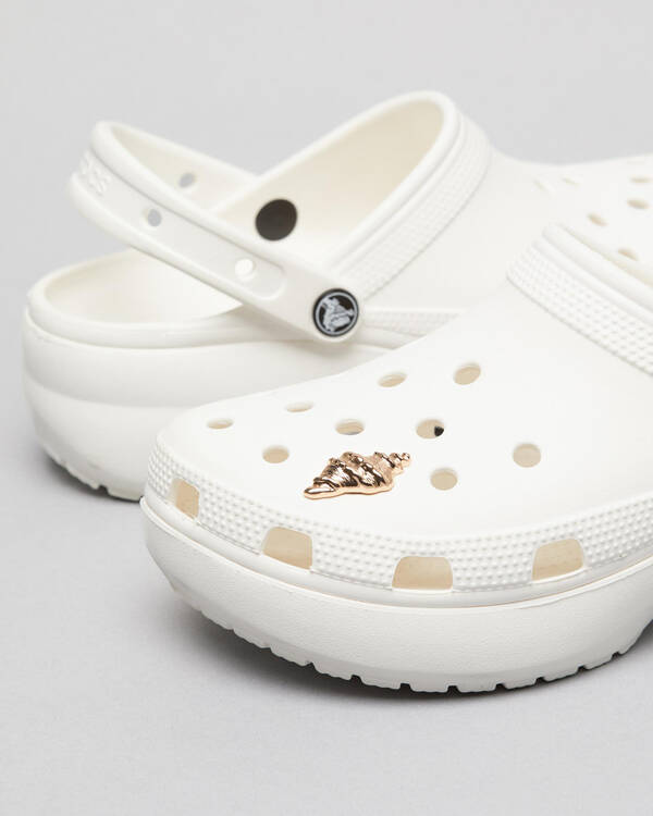 Crocs Gold Sea Shell Jibbitz for Unisex