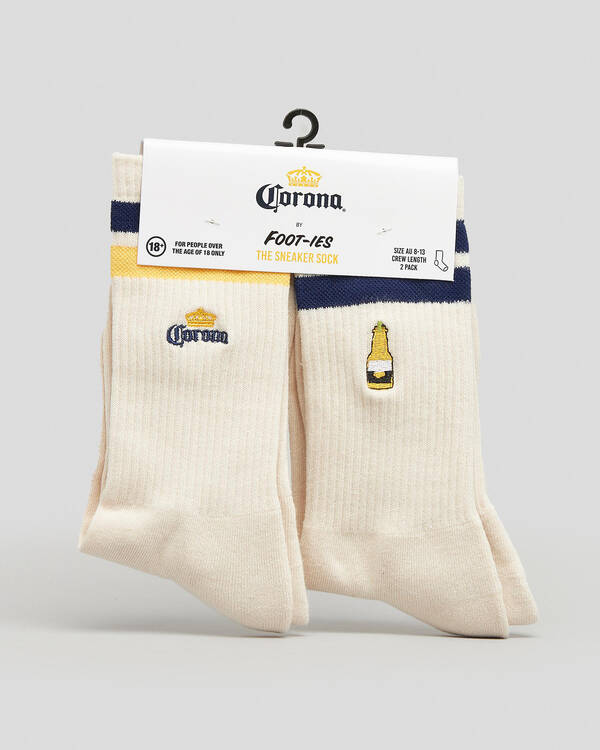 FOOT-IES Corona Retro Sneaker Socks 2 Pack for Mens
