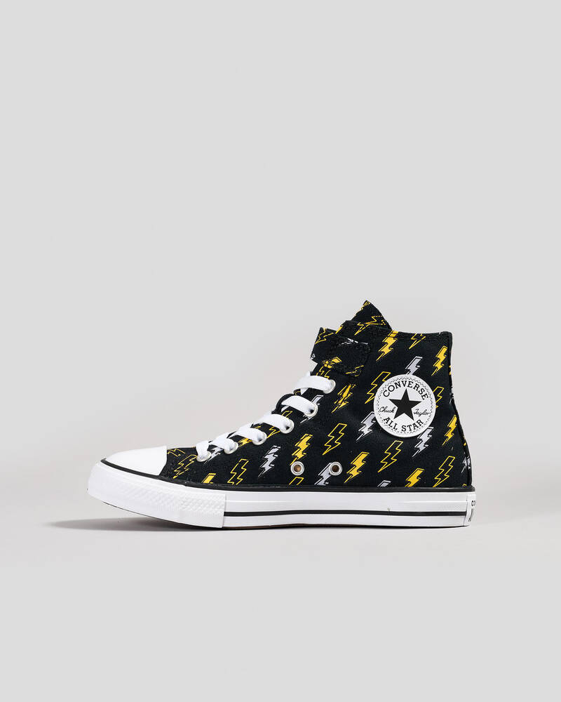 Converse Junior Boys' Chuck Taylor All Star Electric Bolt Easy-On Shoes for Mens