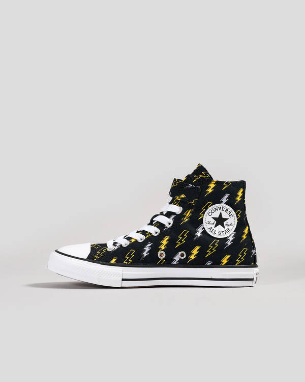 Converse Junior Boys' Chuck Taylor All Star Electric Bolt Easy-On Shoes for Mens