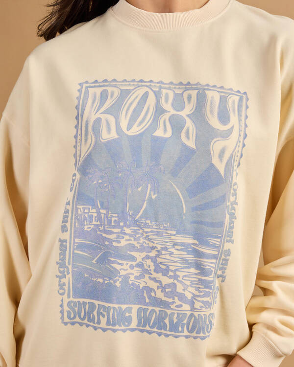 Roxy Lineup Oversized Crew Neck Sweatshirt for Womens