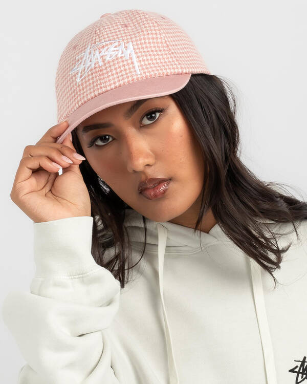 Stussy Stock Houndstooth Low Pro Cap for Womens