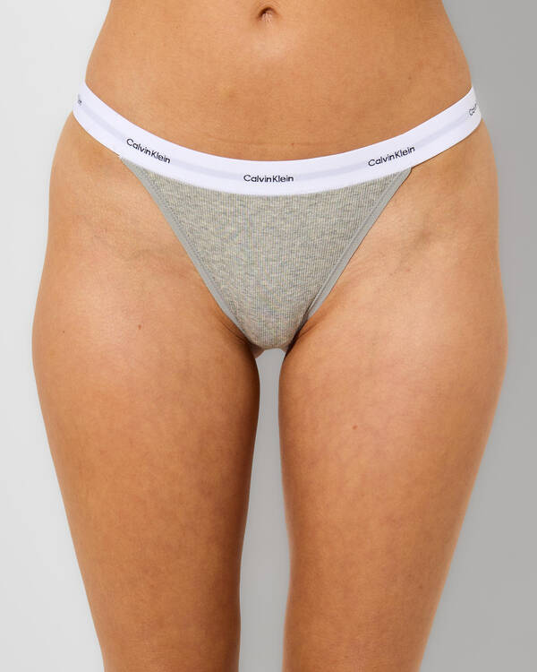 Cotton Stretch Rib String Thong
